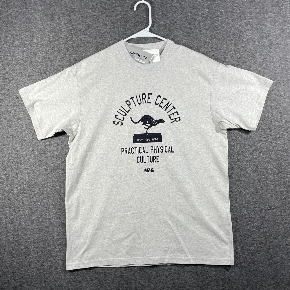 Carhartt Wip x New Balance Sculpture Center T-Shirt Mens Small Heather Gray